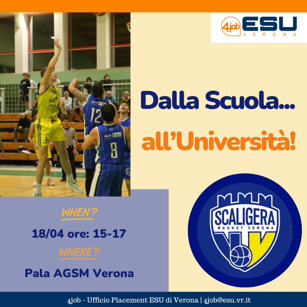 ESU 4job | Dalla scuola all'Università | Scaligera Basket Verona