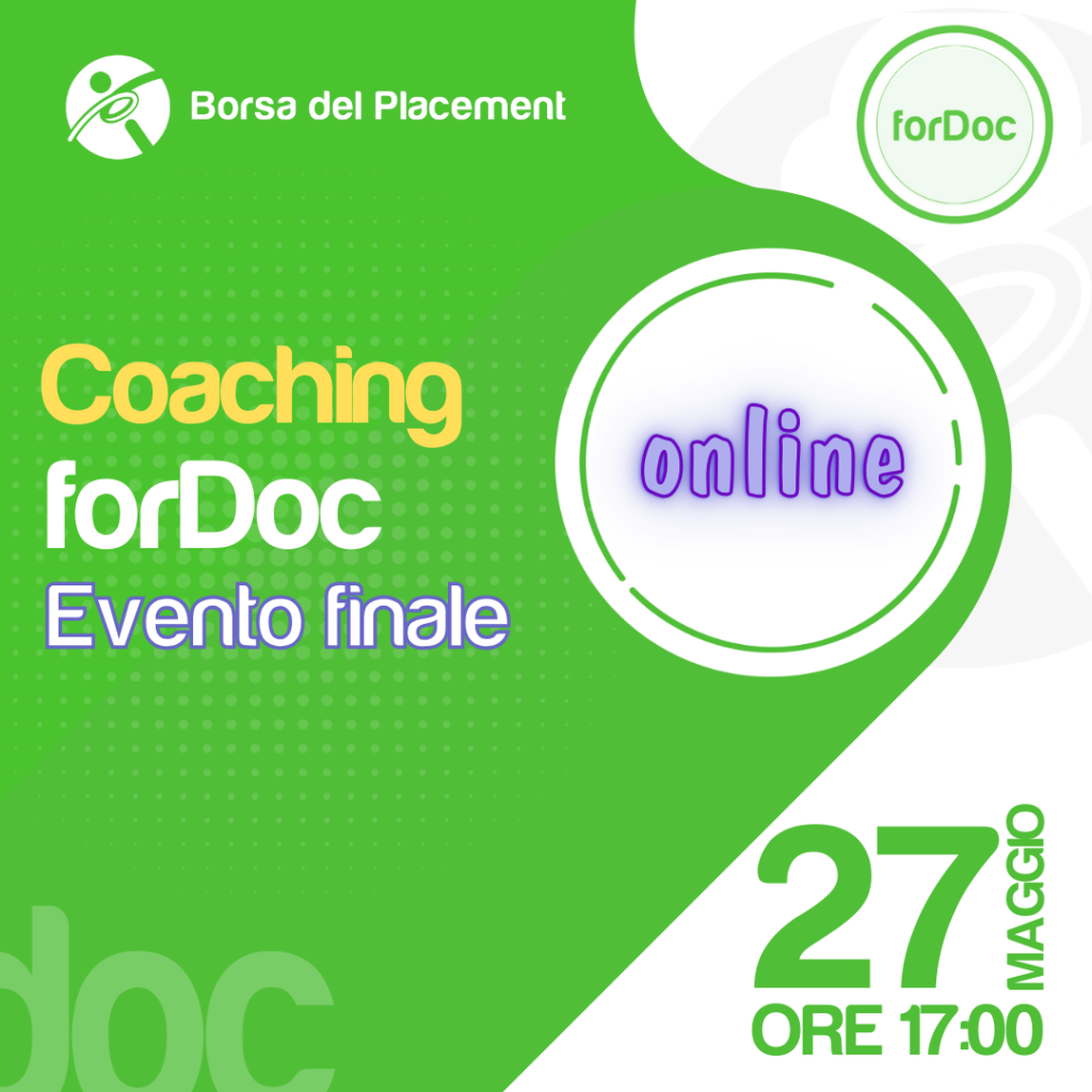 Coaching forDoc in sei sessioni | Evento finale